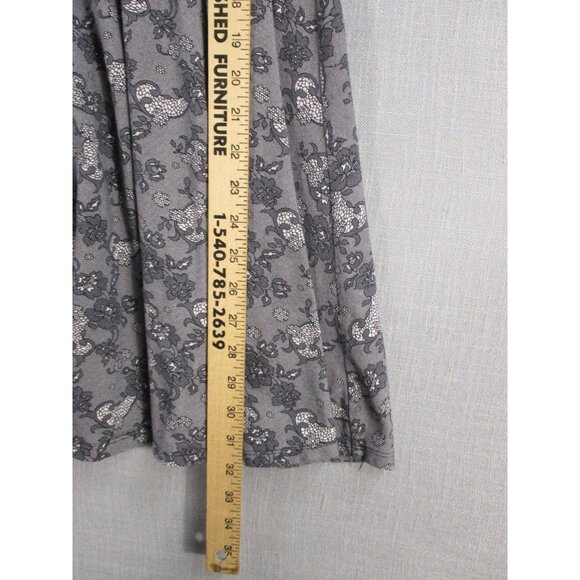 Hot Topic Gray Floral Lace Skater Dress With Cutout Back Design Size M - Picture 9 of 13
